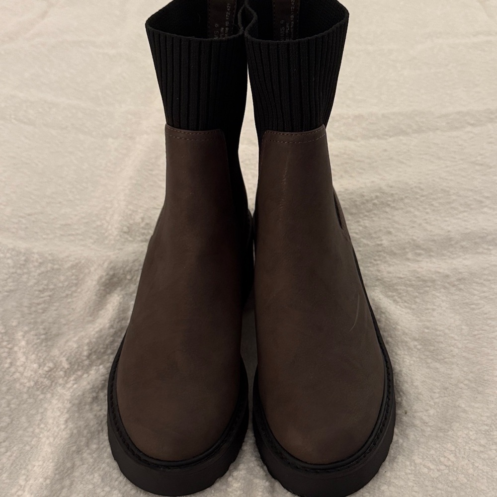 Dolce Vita Boots with Black Ribbed Cuff